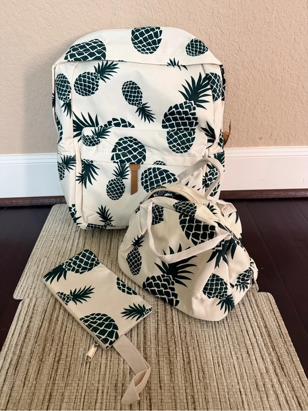 Pineapple Backpack Set 3 in 1